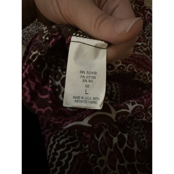 Trina Turk Women’s Silk Blend Floral Beach Summer Swim Cover-Up Tunic LG - Picture 5 of 5